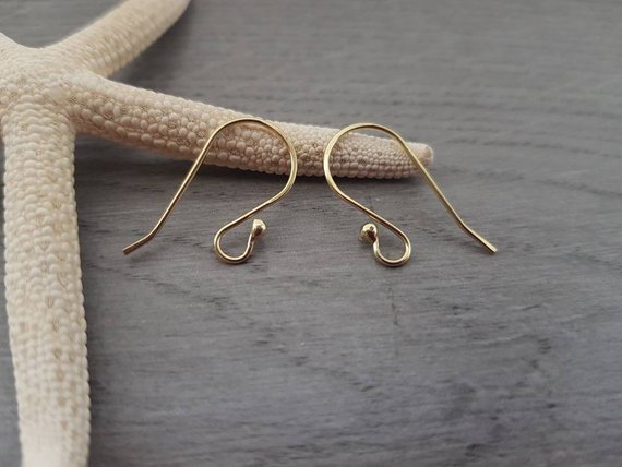 ARA - Handmade Balled Brass Ear Hooks - 5, 10 or 20 Pairs