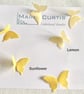 Mini Silk Satin Butterflies in Shades of Yellow - Image 2