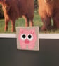 Pig Magnet - cute hand painted magnetic art - stocking filler for pig lover - Image 9