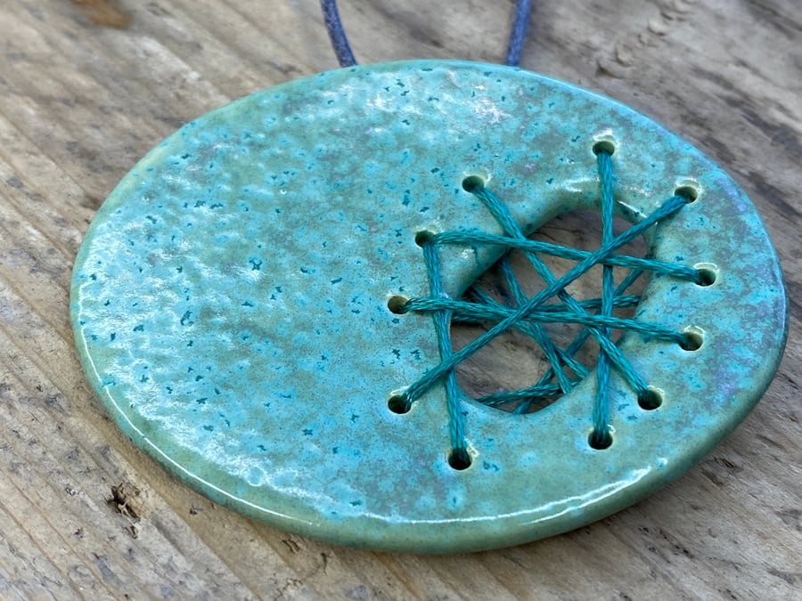 Ceramic Handmade Statement Pendant Necklace