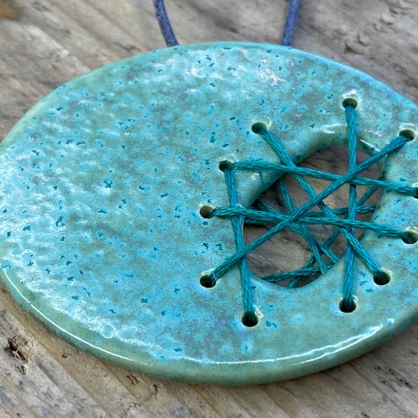 Ceramic Handmade Statement Pendant Necklace