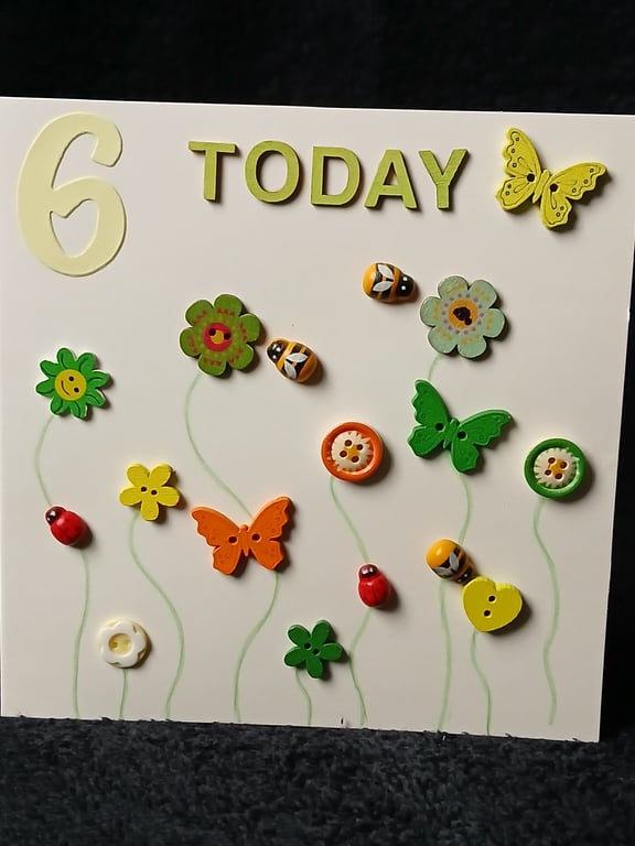 Happy 6th birthday card 