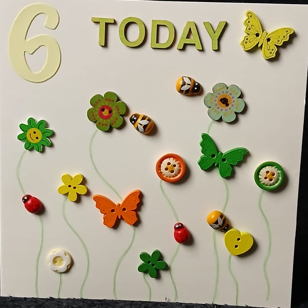 Happy 6th birthday card 