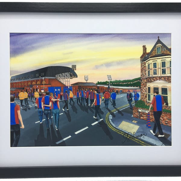 Crystal Palace F.C. Selhurst Park Stadium. Framed, Football Art Print.