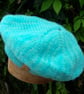 Handmade beret with wool from rescued sheep
