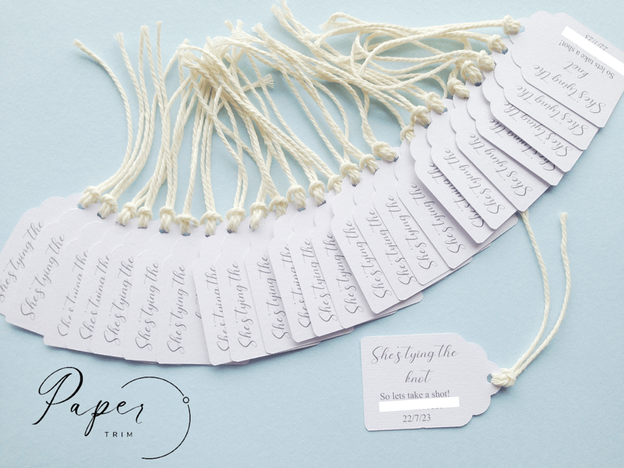 Let's Take A Shot Personalised Hen Party Tags Pack of 10