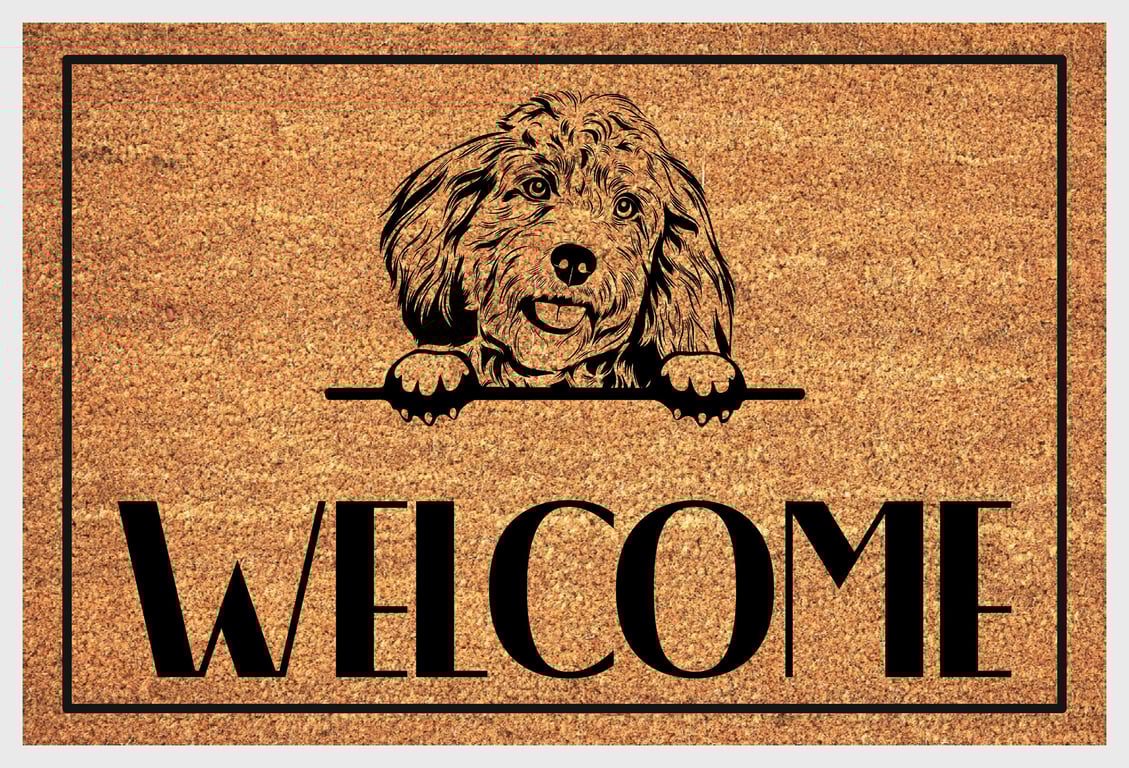 Cockapoo Door Mat - Personalised Cockapoo Welcome Mat - 3 Sizes