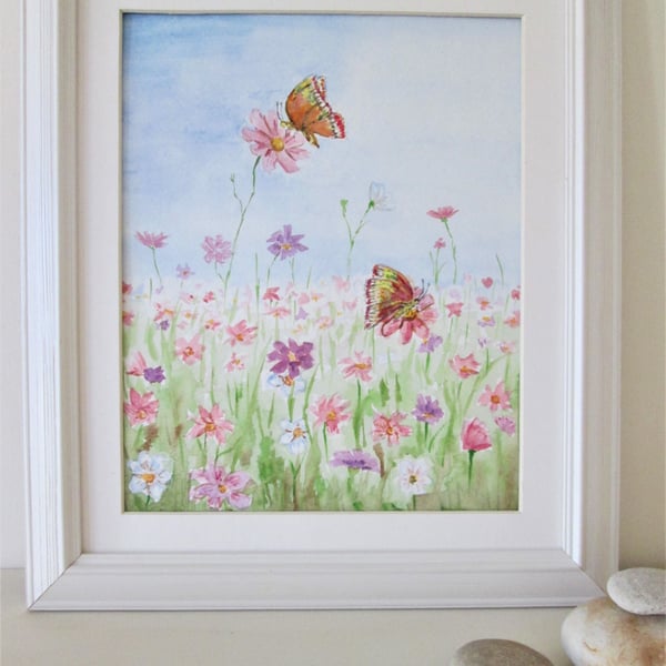 Flower Meadow and Butterflies