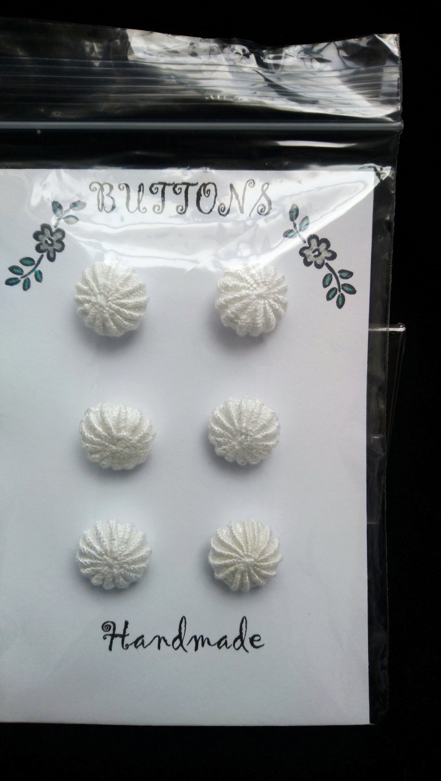 Buttons Handmade Embroidered Yorkshire Style 