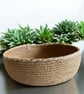 Handmade natural Jute Bowl Rustic Natural Storage Basket braid