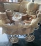 Hand styled vintage baby pram basket 