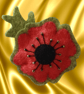 Handmade Felt Poppy Brooch