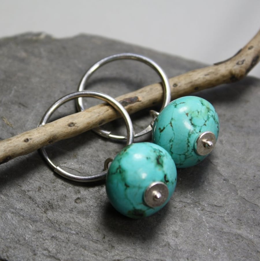  Turquoise sterling silver earrings