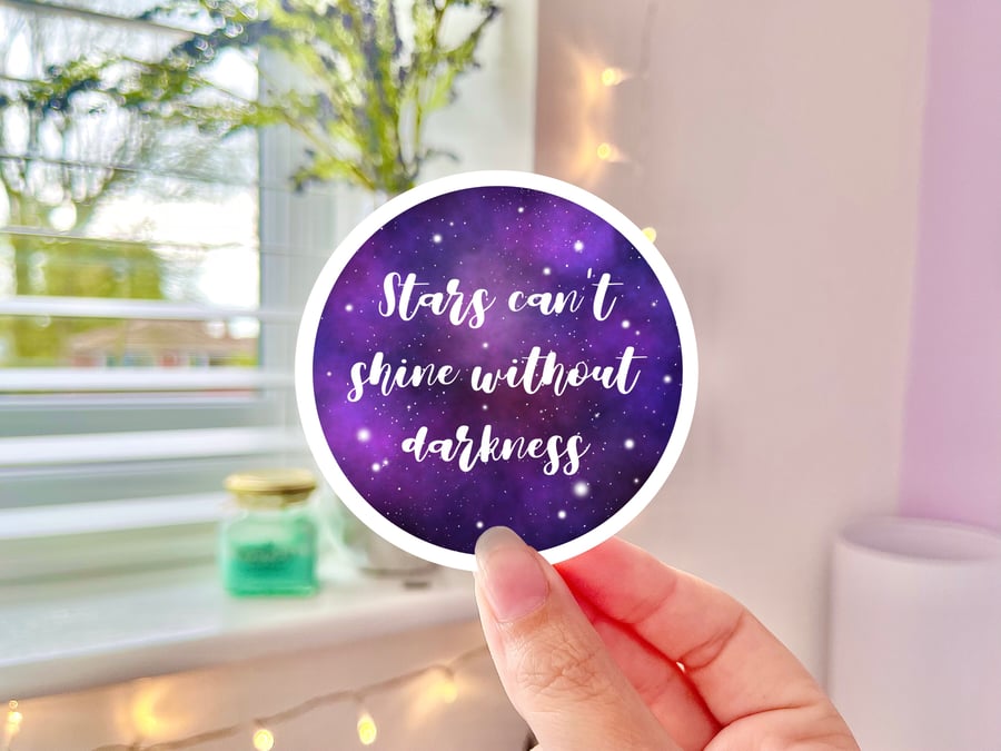Star Quote Die Cut Sticker, Positive Stickers.