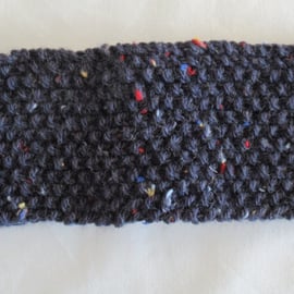 NAVY FLECKED BRITISH WOOL HEADBAND