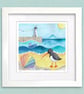 Oystercatcher Framed Print. Seaside Watercolour Art Painting. East Neuk of Fife. - Image 2