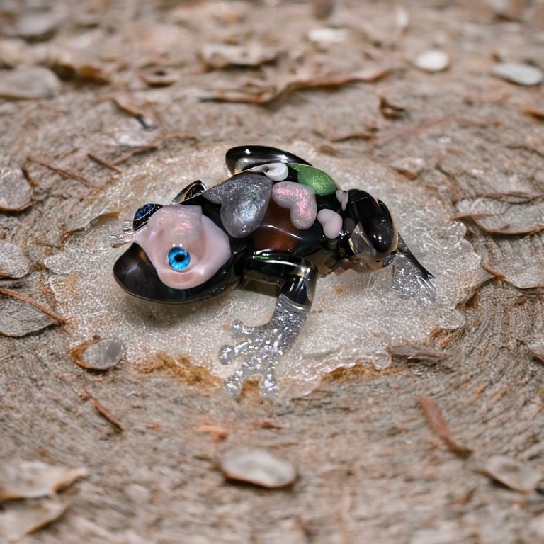 Handmade Resin Frog with Heart Details – Cute Frog Ornament – Unique Love Gift –