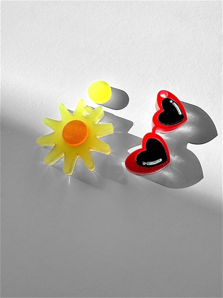 Summer Sunshine and Glasses Earrings