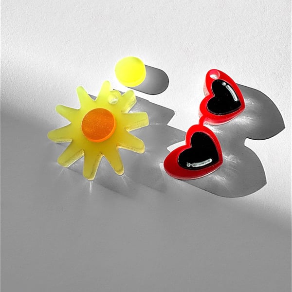 Summer Sunshine and Glasses Earrings