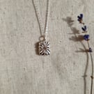 Handmade Sterling Silver Talisman Pendant with Champagne CZ