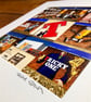 ‘Tennent’s’ Glasgow, signed square mounted collage print 30 x 30cm FREE DELIVER - Image 4