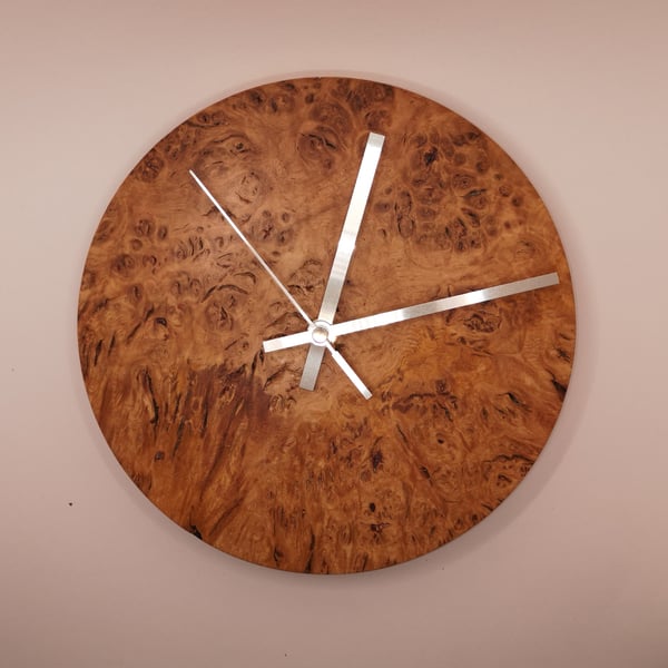White Oak Burr Clock