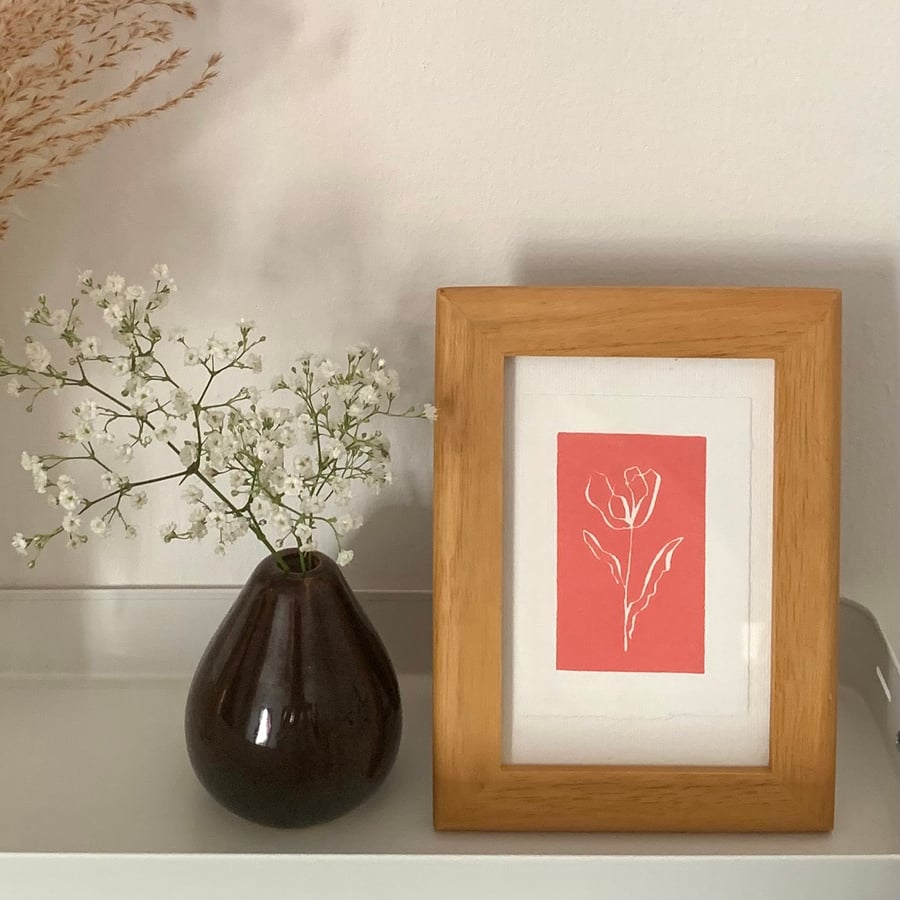 Framed Original Lino Print