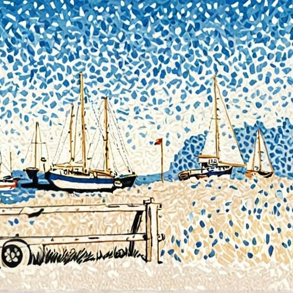 A4 Print Boats Lincolnshire Gibraltar Point 