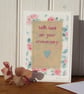 Hand stitched anniversary card, pretty, detailed work, a card to keep - Image 1