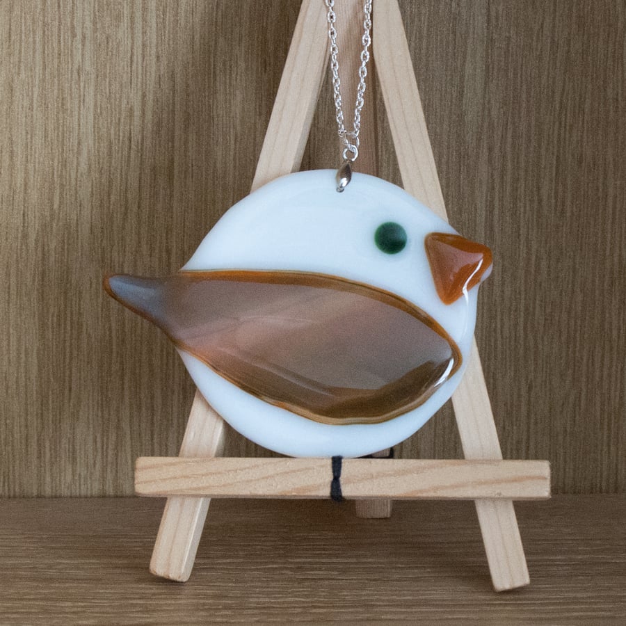 Circular Bird in Fused Glass - 3076