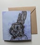 Rabbit Embroidery Art Greeting Cards - Image 2