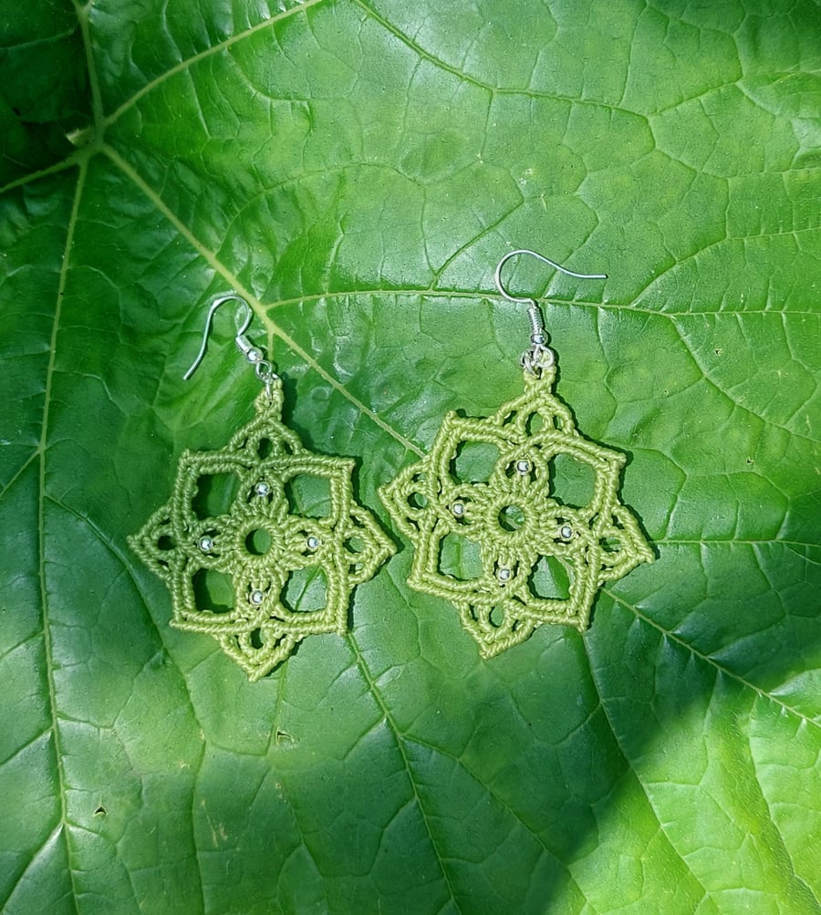Macrame Geometry Earrings earrings 