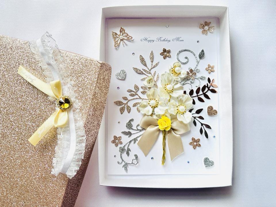 Luxury Handmade Personalised Card for Mum, Wife, Daughter, Girlfriend C435