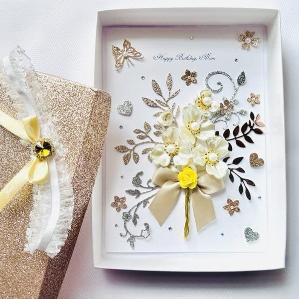 Luxury Handmade Personalised Card for Mum, Wife, Daughter, Girlfriend C435