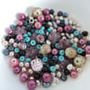 Assorted Lot of Freshwater Pearls Shell Pearls Impression Jasper Ceramic Beads