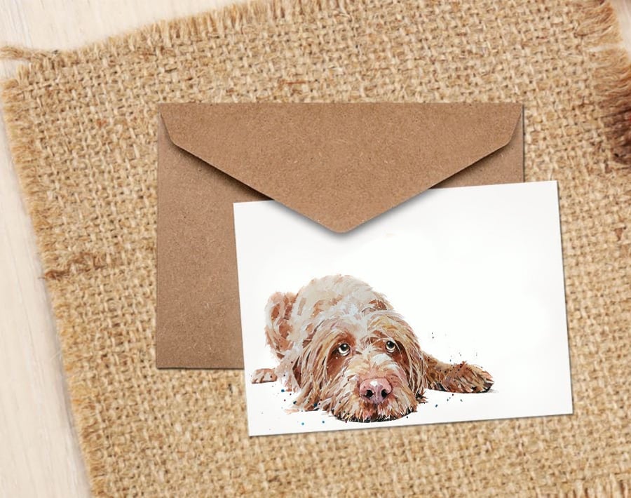 Wirehaired Vizsla II NoteGreeting Card.Wirehaired Vizsla cards,Wirehaired Vizsla