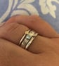 Aquamarine Stack Ring, aquamarine ring, silver stack ring, mixed metals, stack - Image 3