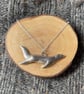 Handmade Recycled Pewter Otter Necklace: Swimming River Animal, Otter Sculpture  - Image 7