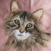 Commissioned Needle felted Pet Portrait