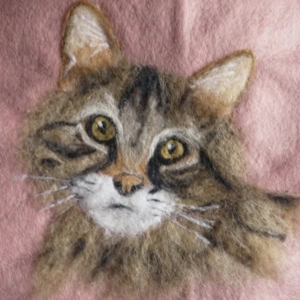 Commissioned Needle felted Pet Portrait