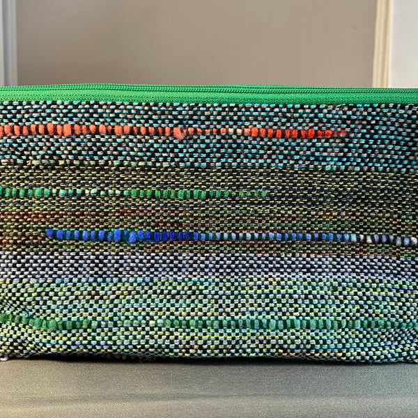 Hand Woven Zippered Pouch - larger size