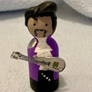 Prince Pop Icon Handpainted Wooden Peg Doll