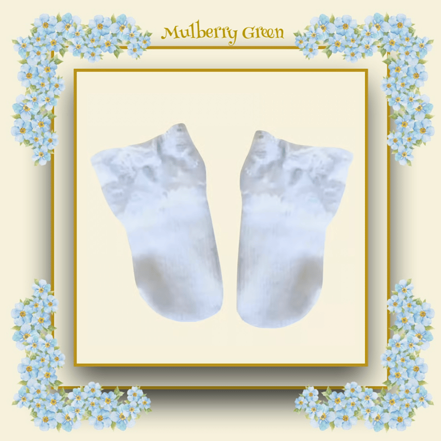 Reserved for Pat - Frilly White Ankle Socks