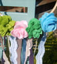 Felt Succulent and Flower Ribbon Wooden Hoop Hanging - Image 2