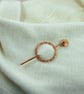 Copper Shawl Pin, Patterned Clasp