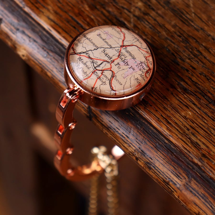 Foldable Purse Hanger with Custom Map - Personalized Bridesmaid Gift