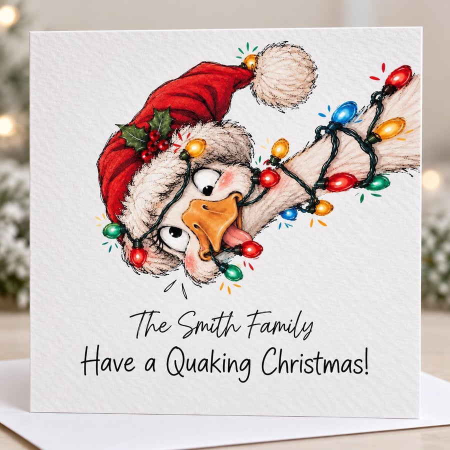 Personalised Funny Christmas Card - Family Christmas Card