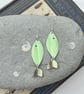 Fish shaped recycled tin earrings  - Image 1