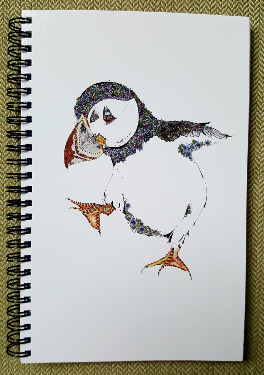 Puffin a5 Notebook (lined)