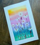 Hand-Painted Watercolour Floral Card - A6 Size - Image 2